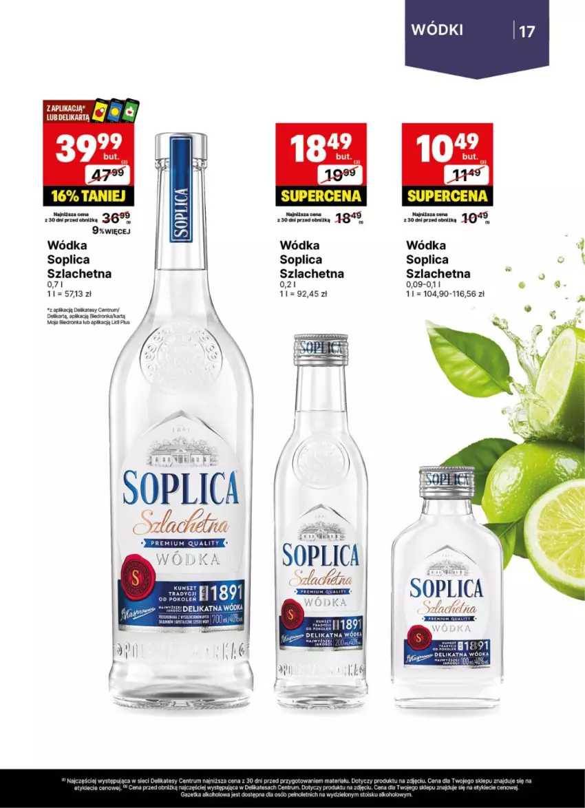 Gazetka promocyjna Delikatesy Centrum - Delibarek DC28-DC29 - ważna 07.07 do 20.07.2025 - strona 17 - produkty: Clin, Dron, Fa, Rum, Soplica, Wódka