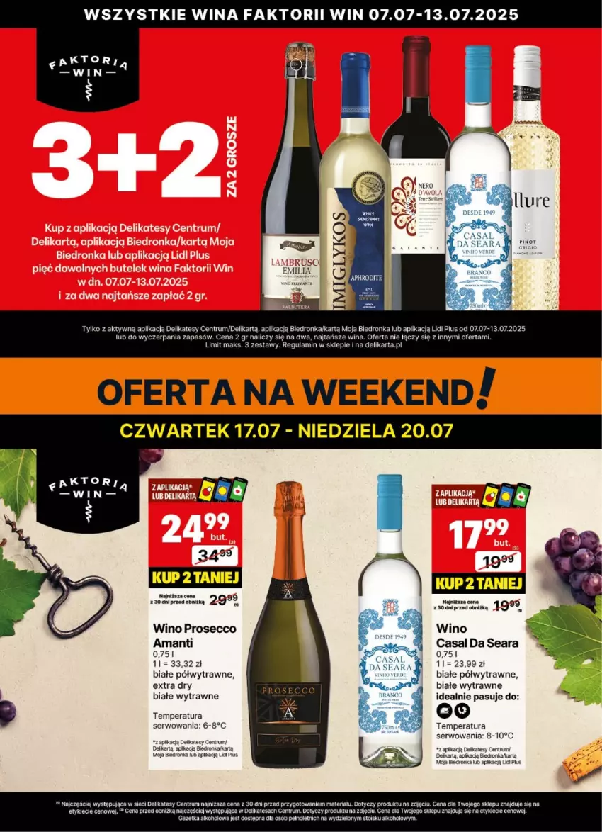 Gazetka promocyjna Delikatesy Centrum - Delibarek DC28-DC29 - ważna 07.07 do 20.07.2025 - strona 4 - produkty: Dron, Fa, Pinot Grigio, Prosecco, Rum, Ser, Wino