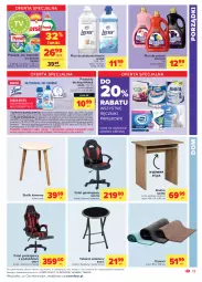 Gazetka promocyjna Carrefour - Gazetka Market - Gazetka - ważna od 07.08 do 07.08.2021 - strona 17 - produkty: Płyn do prania, Por, Gry, Fotel gamingowy, Papier, Stolik, Persil, Biurko, Woolite, Płyn do płukania, Ręcznik, Taboret, Stolik kawowy, Półka, Lysol, Taboret składany, Fotel, Ręczniki papierowe, Kapsułki do prania, Lenor, Dywan