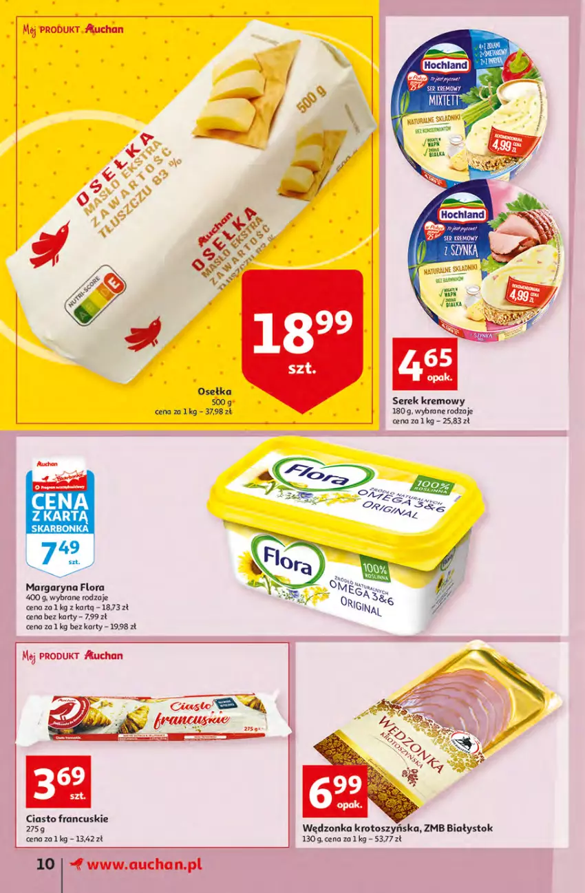 Gazetka promocyjna Auchan - Megapromocje są w cenie Supermarkety - ważna 12.05 do 18.05.2022 - strona 11 - produkty: Ciasto francuskie, Fa, Flora, Margaryna, Ser, Serek