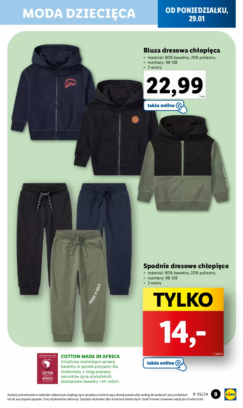 Gazetka promocyjna Lidl - GAZETKA - ważna 29.01 do 03.02.2024 - strona 11 - produkty: Bluza, Bluza dresowa, Dres, Dzieci, Moda, Spodnie, Spodnie dresowe