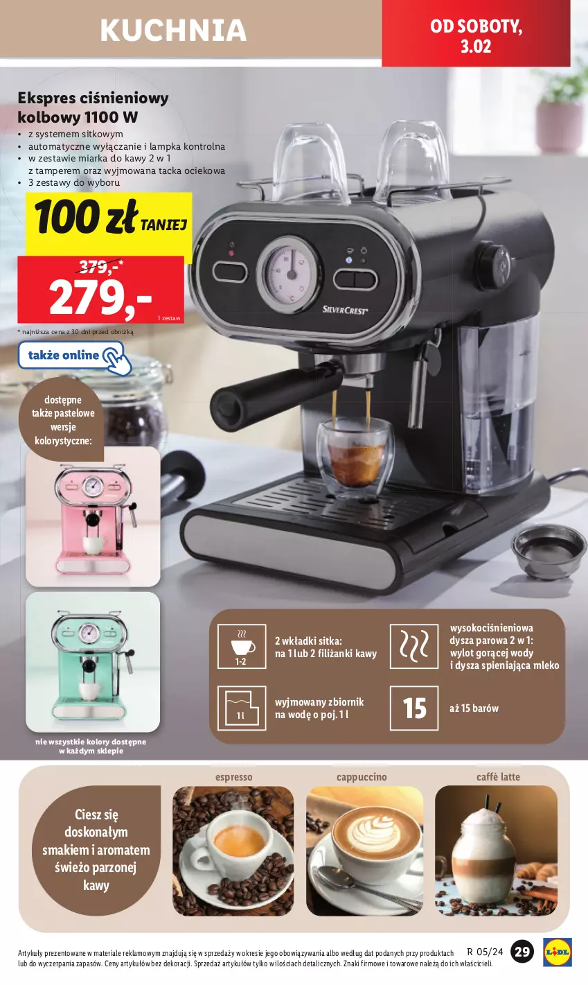 Gazetka promocyjna Lidl - GAZETKA - ważna 29.01 do 03.02.2024 - strona 33 - produkty: Cappuccino, Koc, Kuchnia, Miarka, Mleko, Sitko, Sok, Wkładki