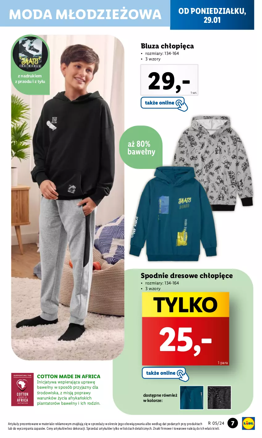 Gazetka promocyjna Lidl - GAZETKA - ważna 29.01 do 03.02.2024 - strona 9 - produkty: Bluza, Dres, Moda, Spodnie, Spodnie dresowe