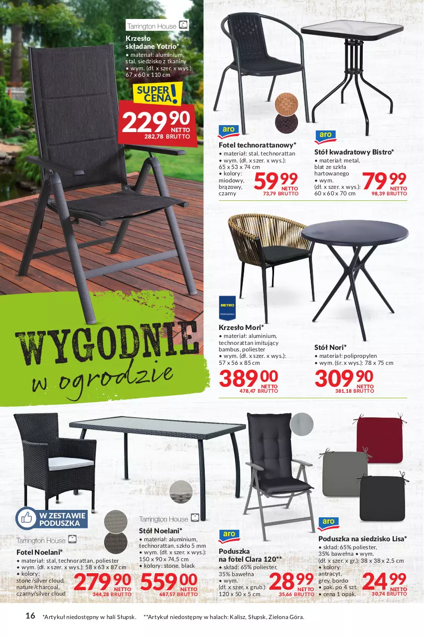 Gazetka promocyjna Makro - Sezon na grill - oferta z alkoholem - ważna 16.04 do 29.04.2024 - strona 16 - produkty: Fotel, Krzesło, Krzesło składane, Lack, Poduszka, Siedzisko, Stół, Wełna