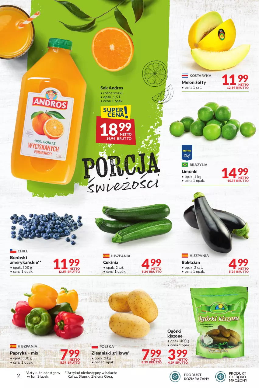 Gazetka promocyjna Makro - Sezon na grill - oferta z alkoholem - ważna 16.04 do 29.04.2024 - strona 2 - produkty: Grill, Melon, Papryka, Sok, Ziemniaki