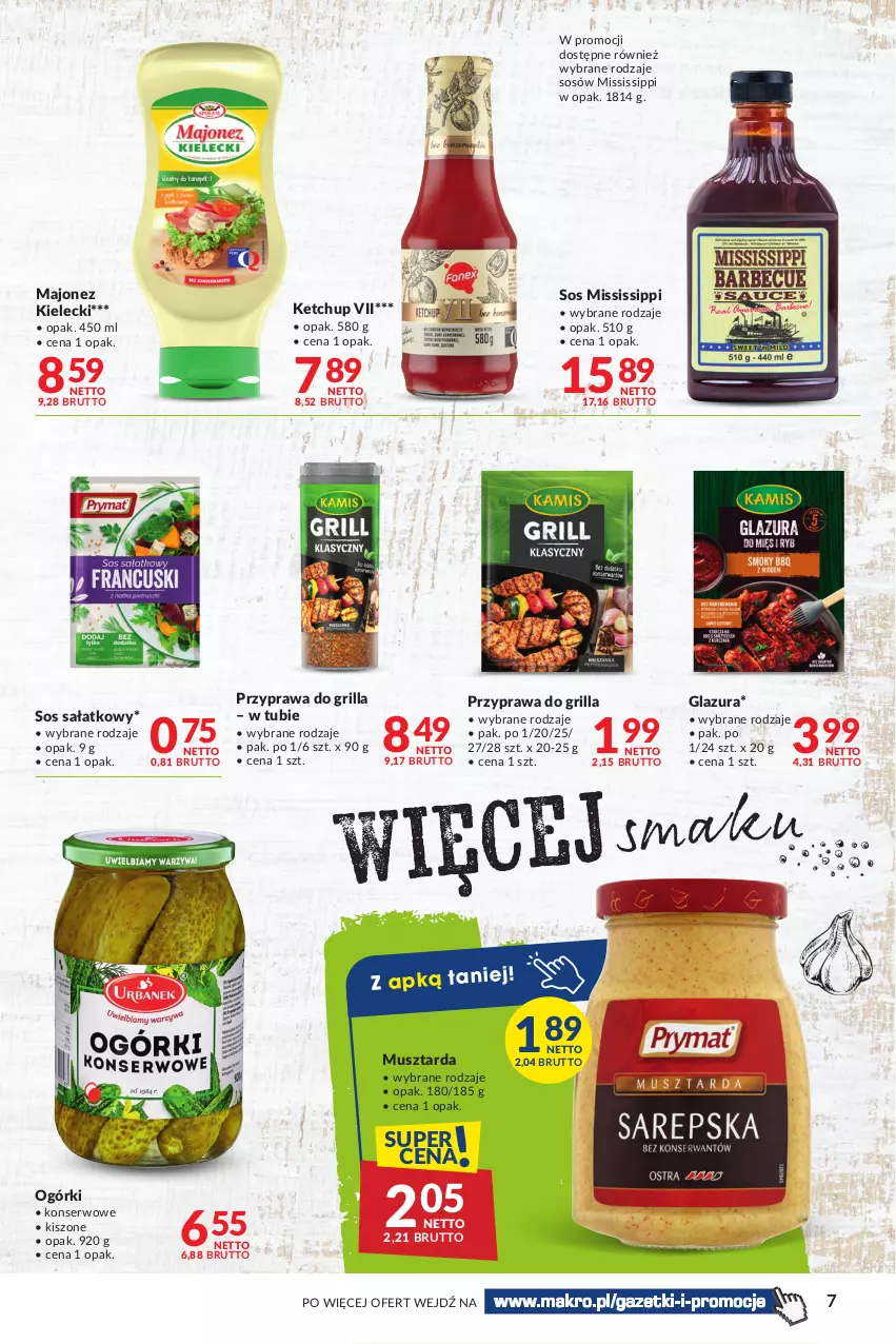 Gazetka promocyjna Makro - Sezon na grill - oferta z alkoholem - ważna 16.04 do 29.04.2024 - strona 7 - produkty: Glazura, Grill, Ketchup, Lazur, Majonez, Mus, Musztarda, Sałat, Ser, Sos