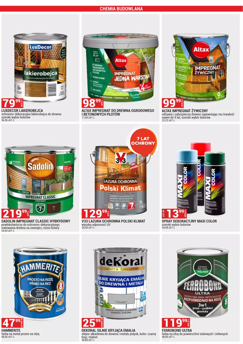 Gazetka promocyjna Merkury Market - ważna 02.05 do 31.05.2025 - strona 18 - produkty: Dekoral, Fa, Gra, Lakier, Lazur, LuxDecor, Olej, Piec