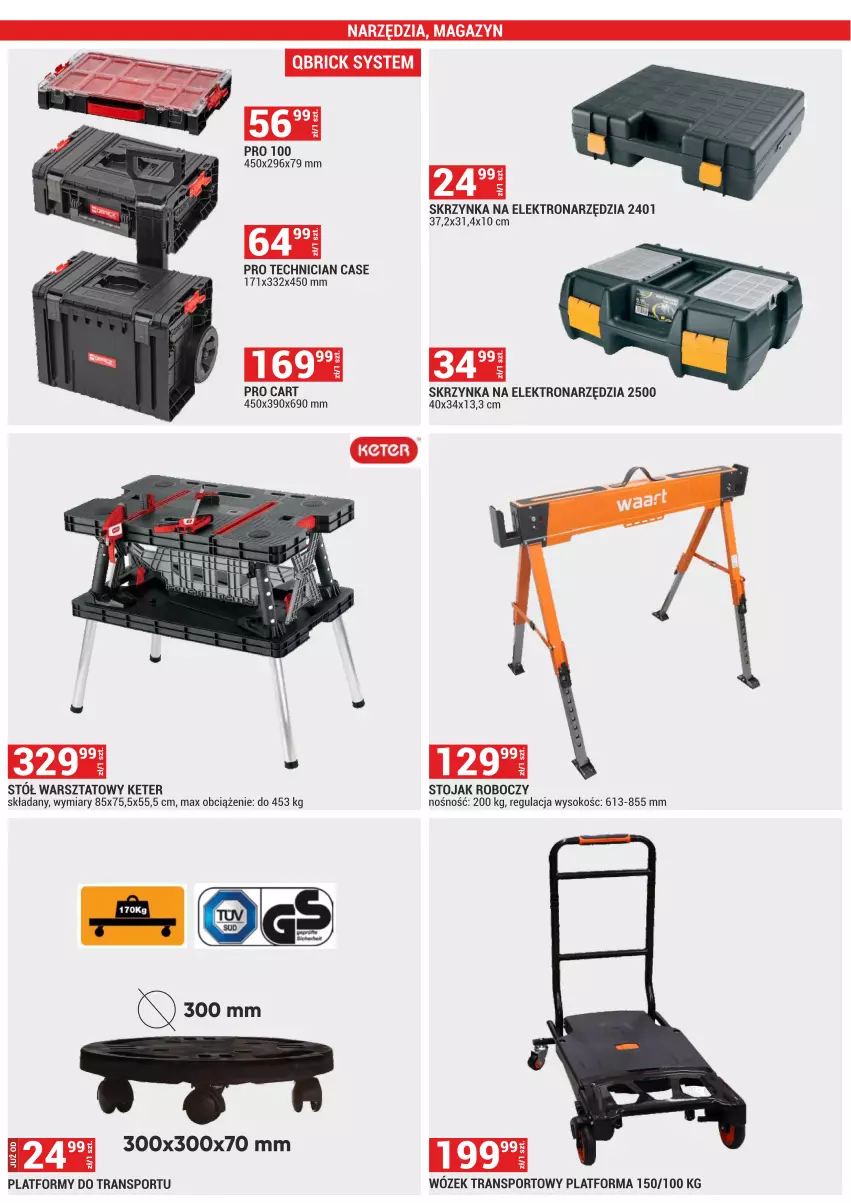 Gazetka promocyjna Merkury Market - ważna 02.05 do 31.05.2025 - strona 29 - produkty: Por, Sok, Sport, Stojak, Stół, Stół warsztatowy, Tran, Wózek, Wózek transportowy