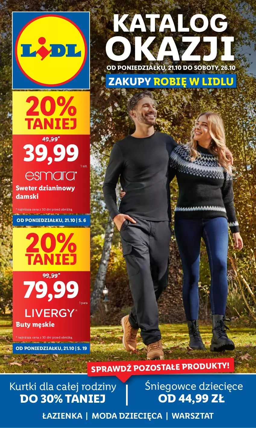 Gazetka promocyjna Lidl - GAZETKA - ważna 21.10 do 26.10.2024 - strona 1 - produkty: Buty, Dzieci, Moda, Sweter