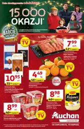 Gazetka promocyjna Auchan - Gazetka Święta jak babcię kocham Supermarket Auchan - Gazetka - ważna od 10.12 do 10.12.2025 - strona 1 - produkty: Majonez, Mięso mielone, Winiary, Pomarańcze, Czekolada, Mięso, Lindt