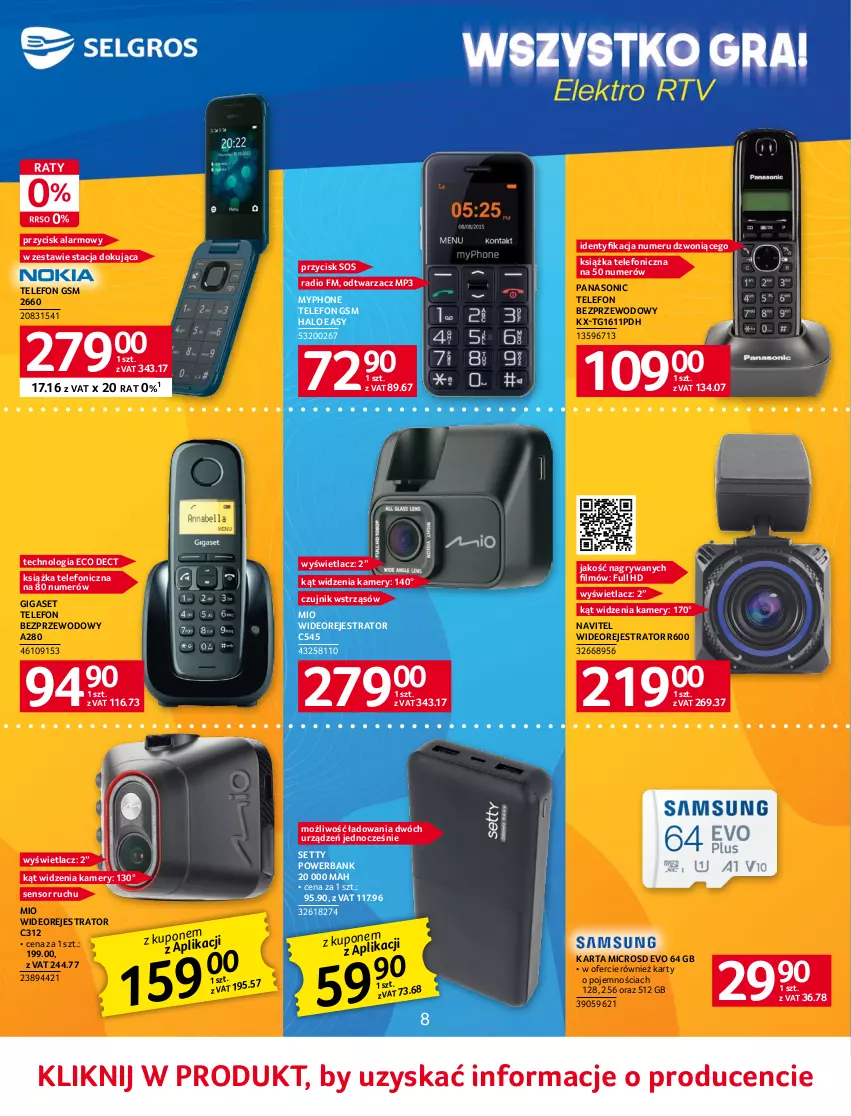 Gazetka promocyjna Selgros - Katalog Elektro - ważna 01.06 do 14.06.2023 - strona 8 - produkty: Gry, Halo, Kamery, Książka, MyPhone, Navitel, Panasonic, Powerbank, Sos, Telefon, Wideorejestrator