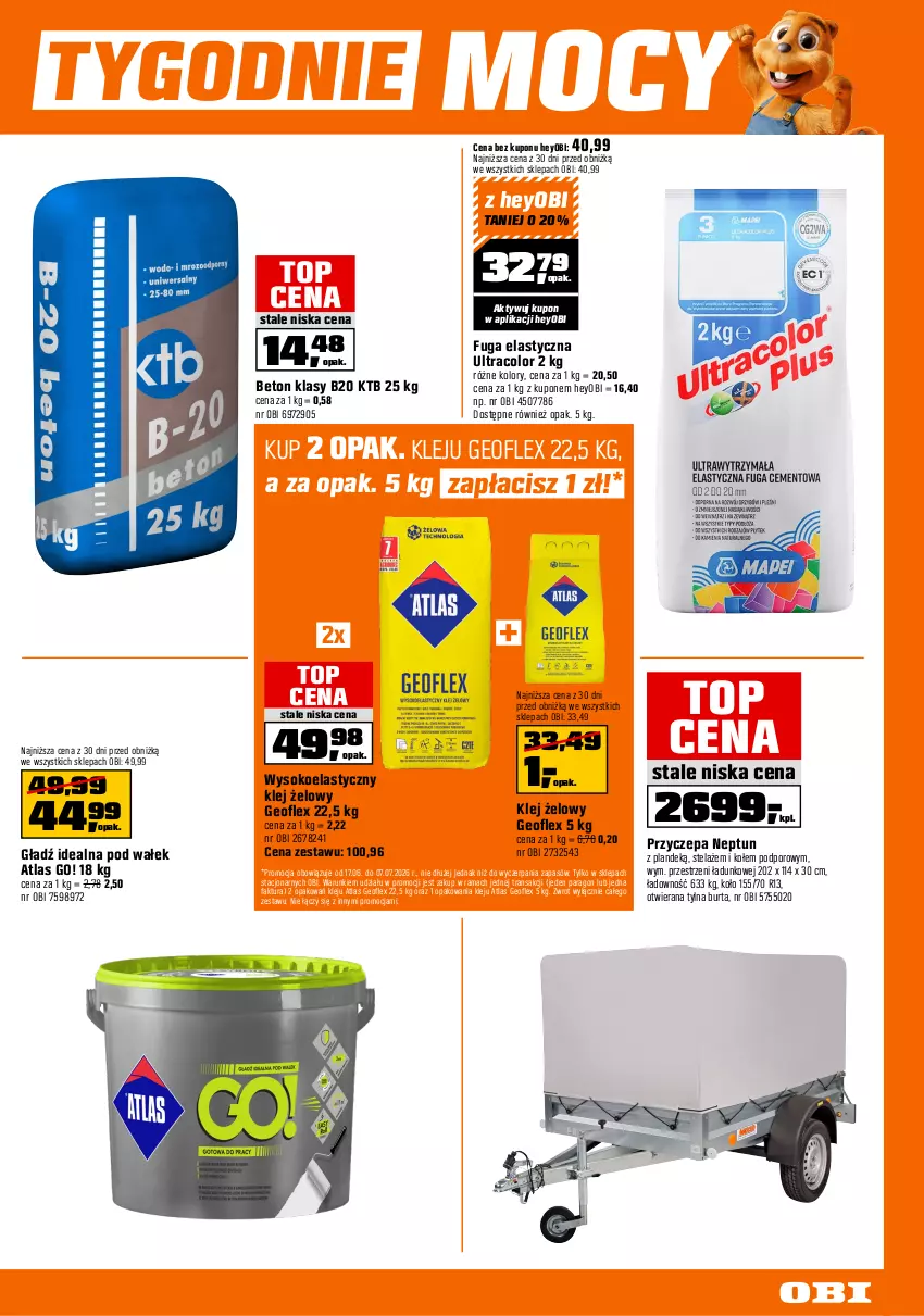 Gazetka promocyjna Obi - Gazetka OBI - ważna 17.06 do 07.07.2026 - strona 13 - produkty: Fa, Geoflex, Klej, Por, Rama, Sok, Top, Tran, Wałek