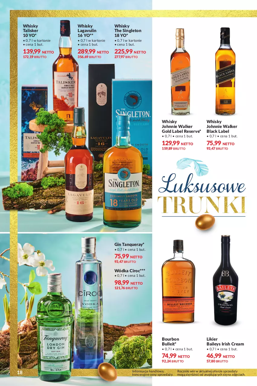 Gazetka promocyjna Makro - Smakuj Święta - oferta z alkoholem - ważna 19.03 do 30.03.2024 - strona 18 - produkty: Bourbon, Gin, Johnnie Walker, Lack, Likier, Ser, Whisky, Wódka