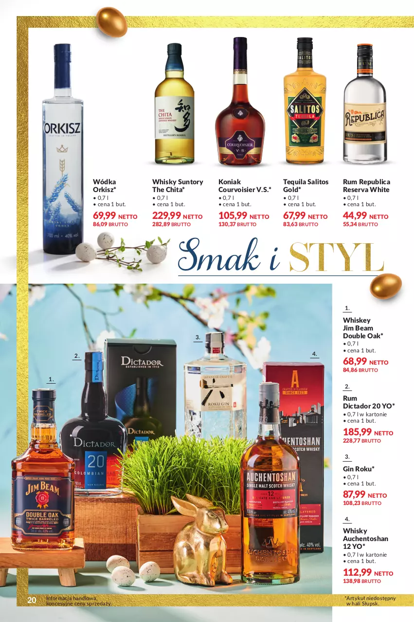 Gazetka promocyjna Makro - Smakuj Święta - oferta z alkoholem - ważna 19.03 do 30.03.2024 - strona 20 - produkty: Gin, Jim Beam, Rum, Ser, Tequila, Whiskey, Whisky, Wódka