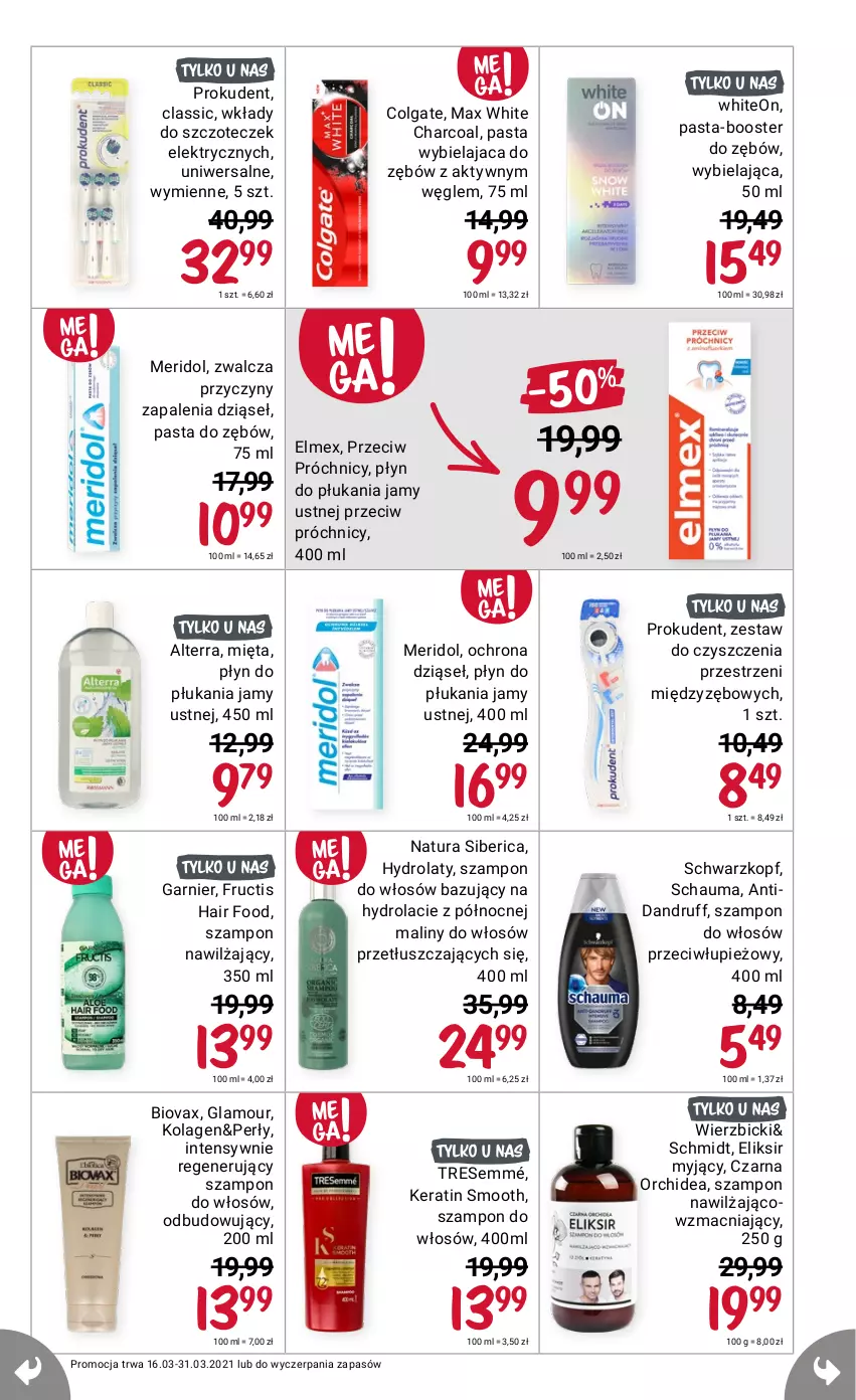 Gazetka promocyjna Rossmann - Marzec II - ważna 16.03 do 31.03.2021 - strona 7 - produkty: BIC, Biovax, Booster, Colgate, Elmex, Fructis, Garnier, Hydrolat, LG, Natura Siberica, Prokudent, Schauma, Schwarzkopf, Szampon