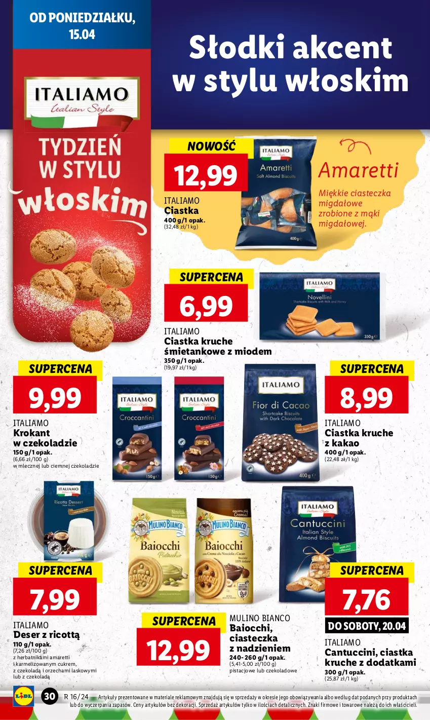 Gazetka promocyjna Lidl - GAZETKA - ważna 15.04 do 17.04.2024 - strona 30 - produkty: Ciastka, Deser, Kakao, Ser