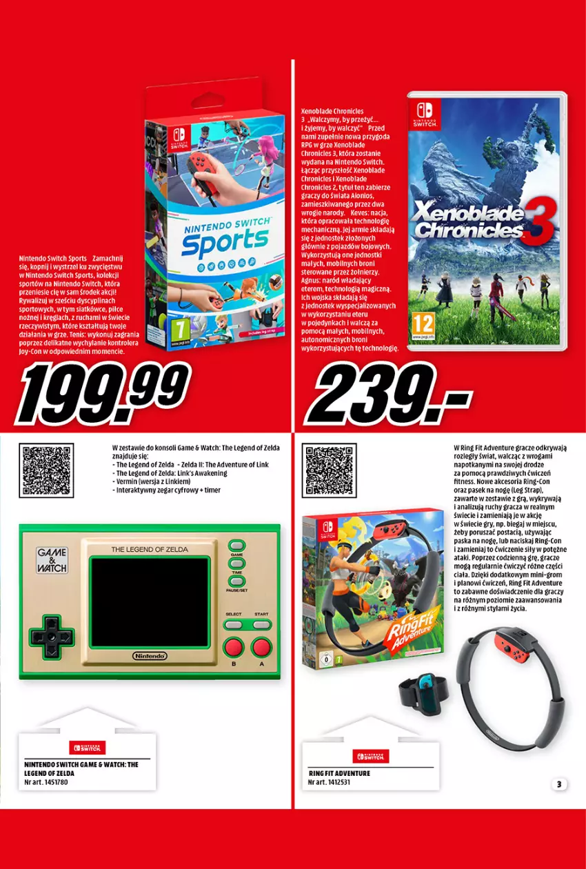 Gazetka promocyjna Media Markt - Gazetka Media Markt - ważna 04.08 do 31.08.2022 - strona 3 - produkty: Gra, Pasek, Por, Ring Fit Adventure, Tera, Zegar