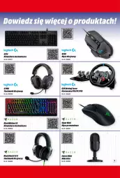 Gazetka promocyjna Media Markt - Gazetka Media Markt - Gazetka - ważna od 31.08 do 31.08.2022 - strona 9 - produkty: Kierownica, Gra, Słuchawki, Klawiatura, Mikrofon, Razer, Lack, Logitech, Mysz