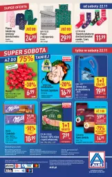 Gazetka promocyjna Aldi - Oferta weekendowa - Gazetka - ważna od 22.11 do 22.11.2025 - strona 16 - produkty: Kurczak, Por, Gra, Kawa ziarnista, Pościel, Parówki, Kawa, Karp, O nas, Maliny, Czekolada, Dzieci, Płyn do spryskiwaczy, Biuro, Milka, Piżama, Fa