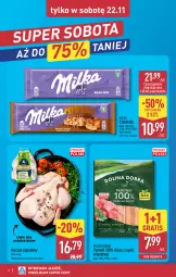 Gazetka promocyjna Aldi - Oferta weekendowa - Gazetka - ważna od 22.11 do 22.11.2025 - strona 2 - produkty: Kurczak, Gra, Parówki, Czekolada, Milka