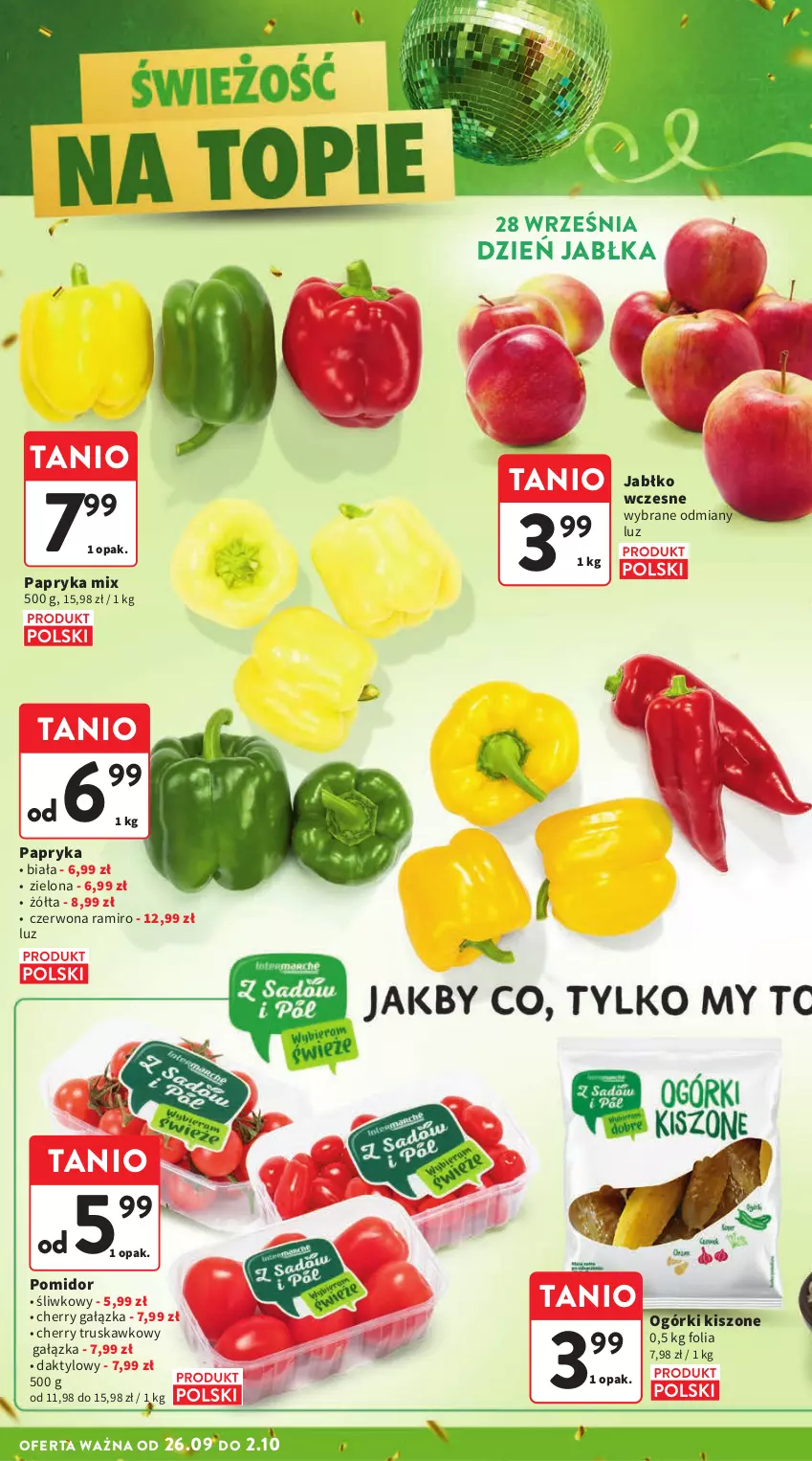 Gazetka promocyjna Intermarche - Gazetka Intermarche - ważna 26.09 do 02.10.2024 - strona 10 - produkty: Jabłka, Papryka