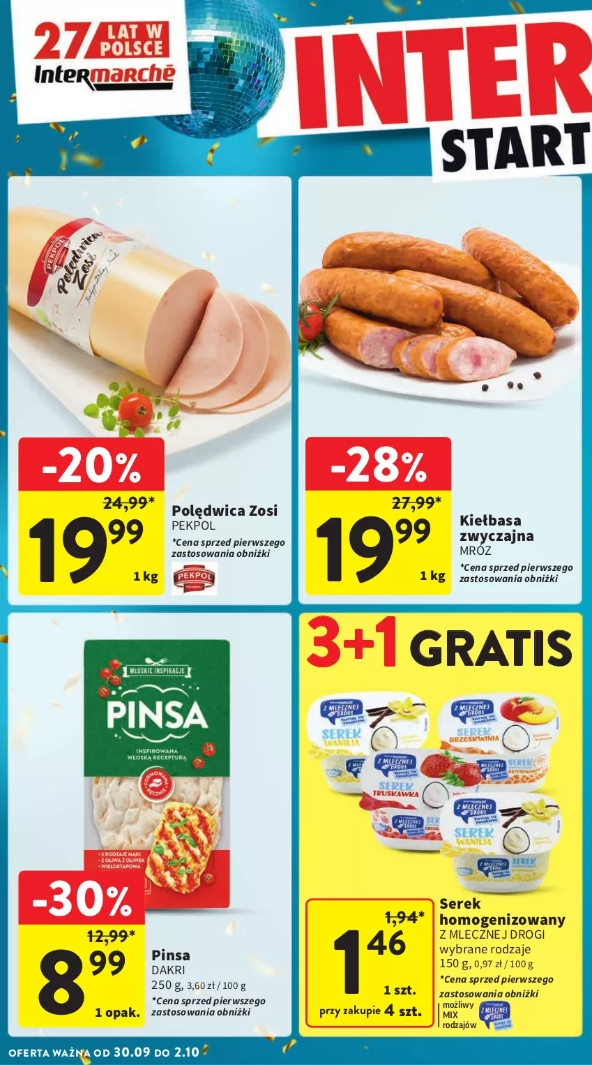 Gazetka promocyjna Intermarche - Gazetka Intermarche - ważna 26.09 do 02.10.2024 - strona 46 - produkty: Gra, Kiełbasa, Pekpol, Polędwica, Ser, Serek