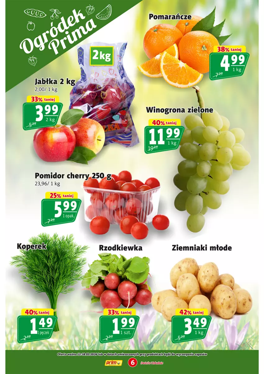 Gazetka promocyjna Prim Market - ważna 12.03 do 18.03.2026 - strona 6 - produkty: Rzodkiewka, Ziemniaki