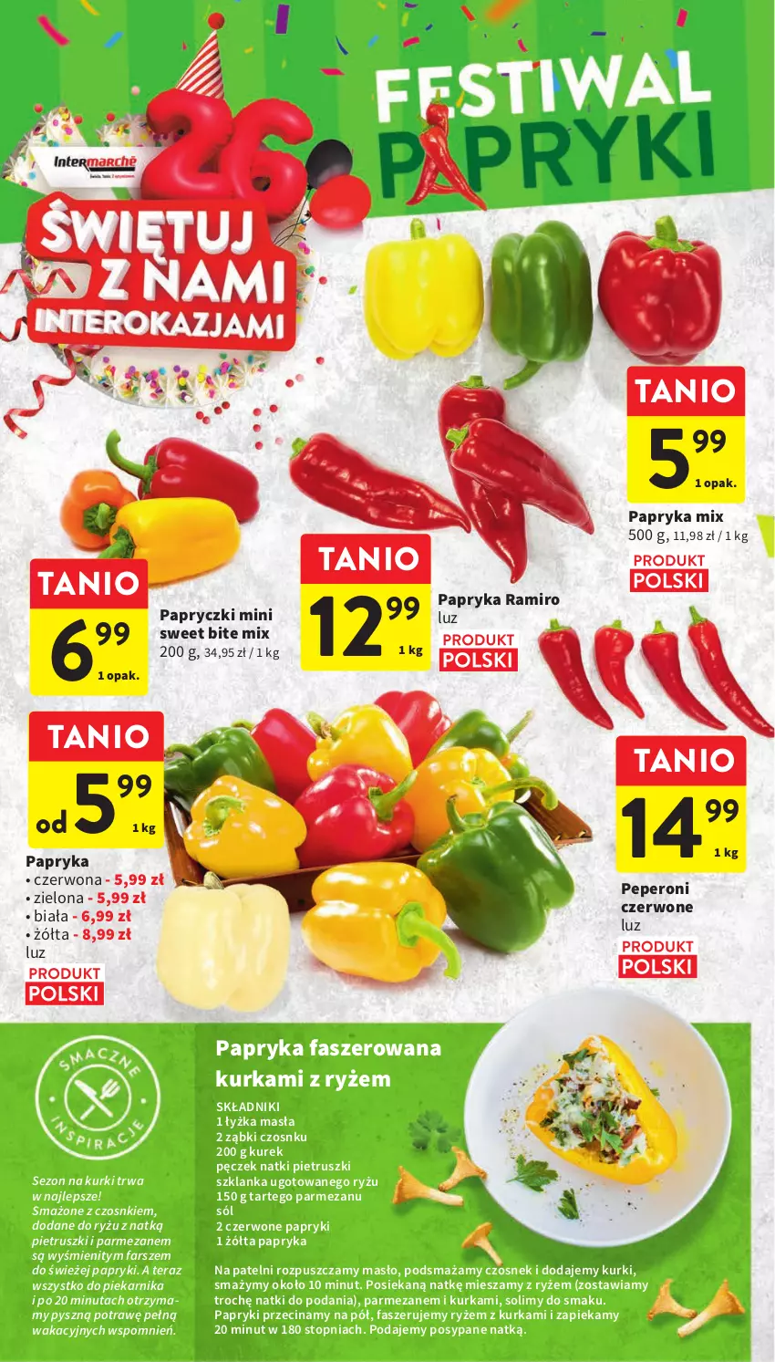 Gazetka promocyjna Intermarche - Gazetka Intermarche - ważna 21.09 do 27.09.2023 - strona 14 - produkty: Czosnek, Fa, Masło, Papryka, Parmezan, Piekarnik, Ryż, Sól, Szklanka, Tera, Top