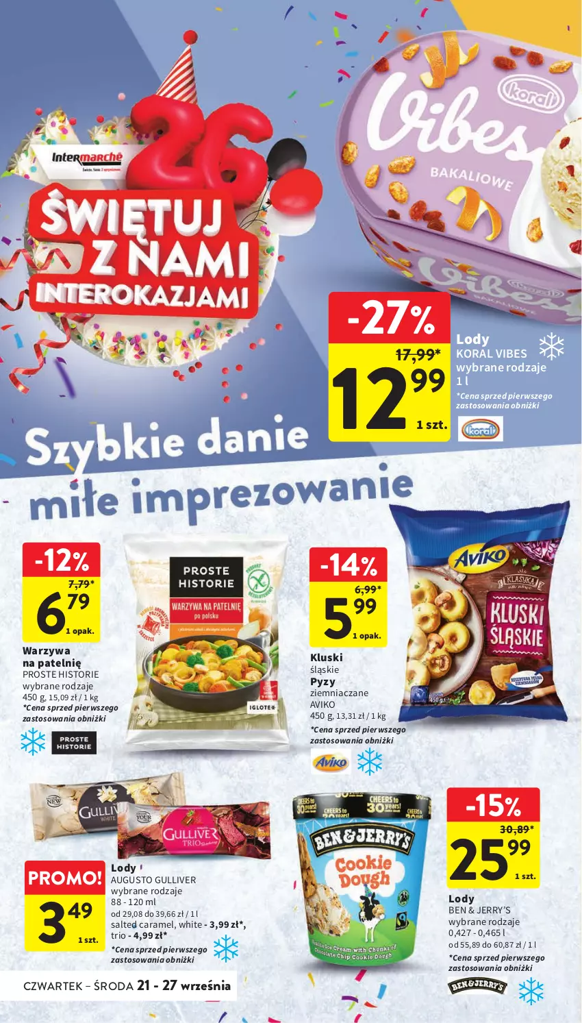 Gazetka promocyjna Intermarche - Gazetka Intermarche - ważna 21.09 do 27.09.2023 - strona 24 - produkty: Lody, Warzywa