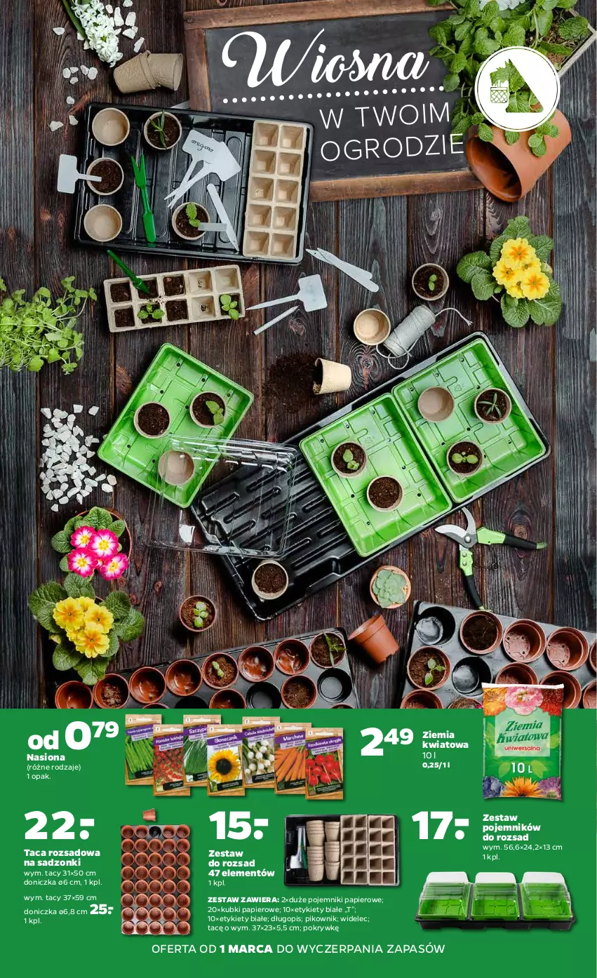 Gazetka promocyjna Netto - Wiosna w ogrodzie - ważna 01.03 do 06.03.2021 - strona 1 - produkty: Długopis, Papier, Pojemnik, Taca, Widelec