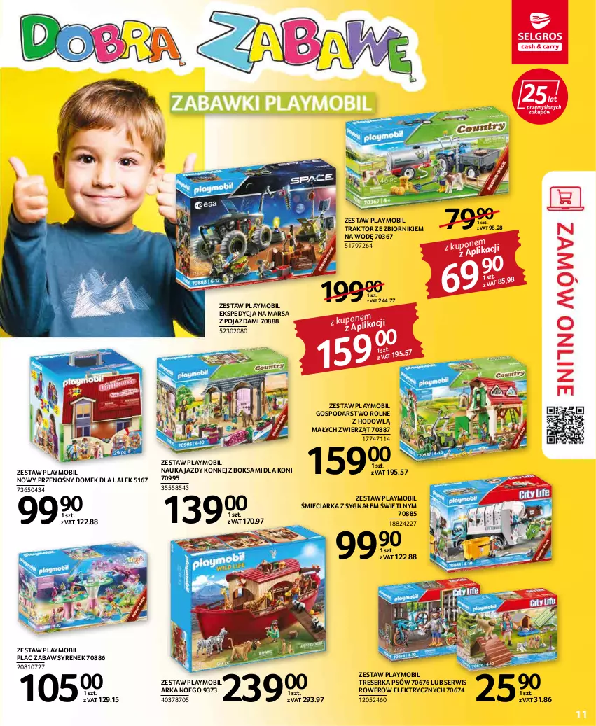 Gazetka promocyjna Selgros - Katalog Dzień Dziecka - ważna 19.05 do 01.06.2022 - strona 11 - produkty: Domek dla lalek, Mars, Mobil, Playmobil, Pojazd, Rower, Ser, Traktor