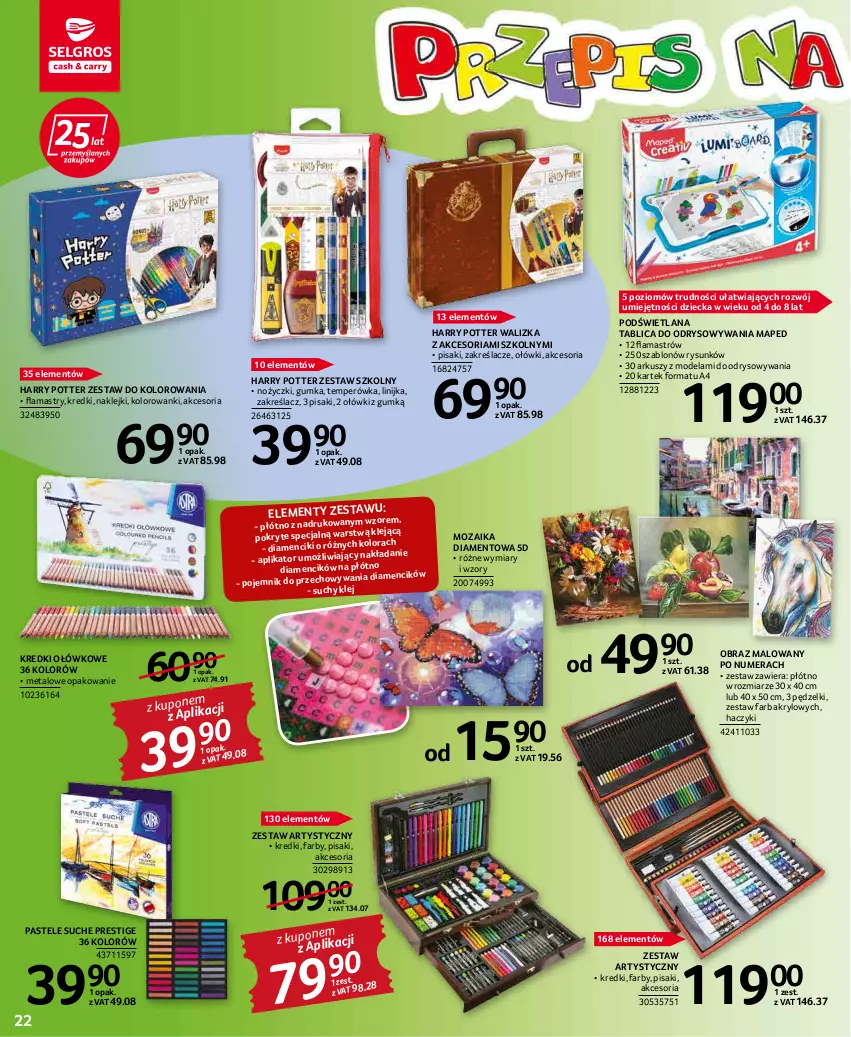 Gazetka promocyjna Selgros - Katalog Dzień Dziecka - ważna 19.05 do 01.06.2022 - strona 22 - produkty: Fa, Flamastry, Haczyk, Harry Potter, Klej, LANA, Noż, Nożyczki, Obraz, Pojemnik, Walizka