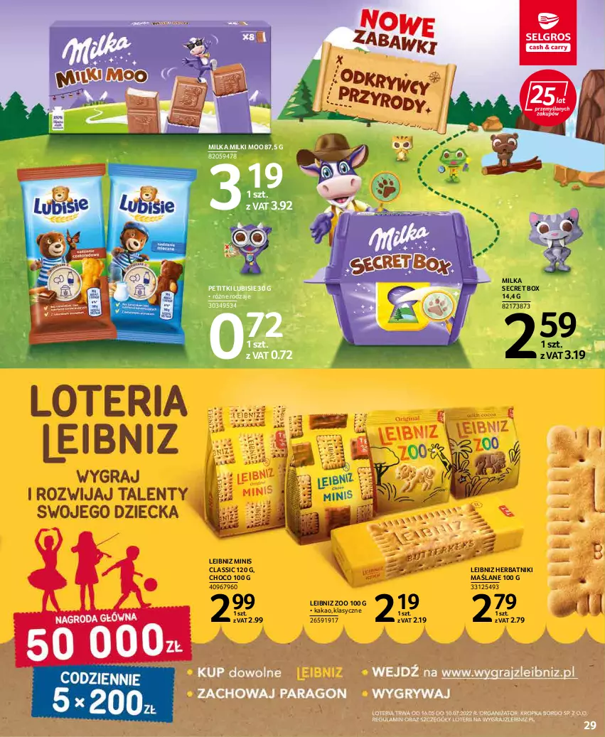 Gazetka promocyjna Selgros - Katalog Dzień Dziecka - ważna 19.05 do 01.06.2022 - strona 29 - produkty: Herbatniki, Kakao, Lubisie, Milka