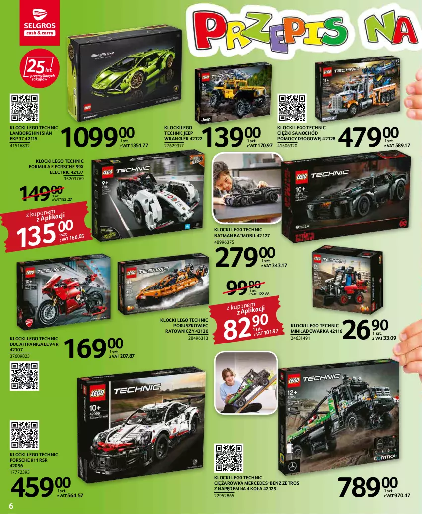 Gazetka promocyjna Selgros - Katalog Dzień Dziecka - ważna 19.05 do 01.06.2022 - strona 6 - produkty: Ducati, Klocki, LEGO, LEGO Technic, Mobil, Por, Samochód, Warka