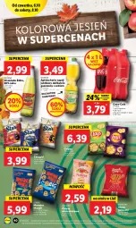 Gazetka promocyjna Lidl - GAZETKA - Gazetka - ważna od 08.10 do 08.10.2022 - strona 40 - produkty: Sok, Słone paluszki, Chipsy, Coca-Cola, Chrupki, Pizza, Oranżada, Hellena, Lorenz, Monster Munch, Lay’s, Napój