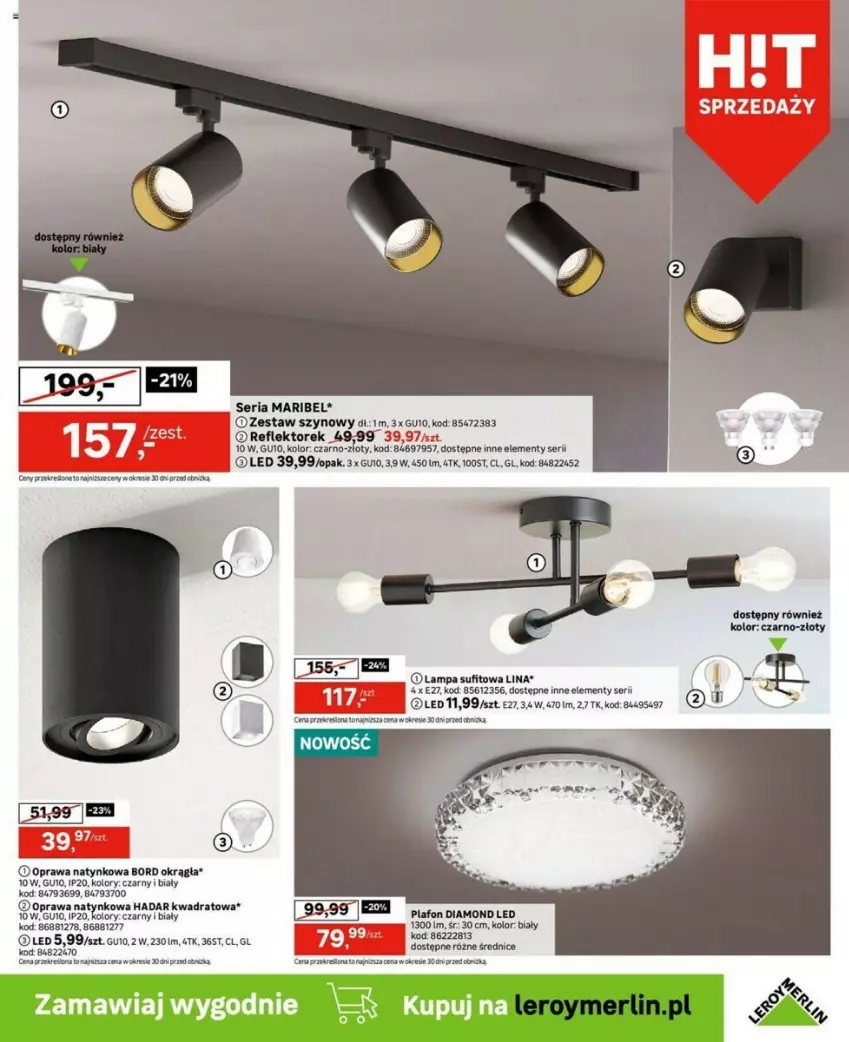 Gazetka promocyjna Leroy Merlin - ważna 17.11.2022 do 26.11.2023 - strona 9 - produkty: Lampa, Lampa sufitowa, Plafon, Reflektor, Ser