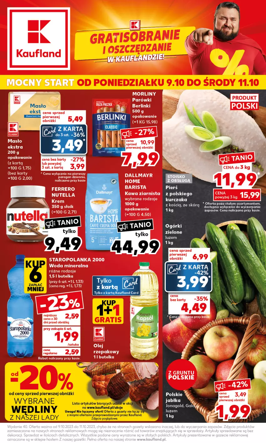 Gazetka promocyjna Kaufland - Mocny Start - ważna 09.10 do 11.10.2023 - strona 1 - produkty: Fa, Gra, Jabłka, Jonagold, Kurczak, Waga