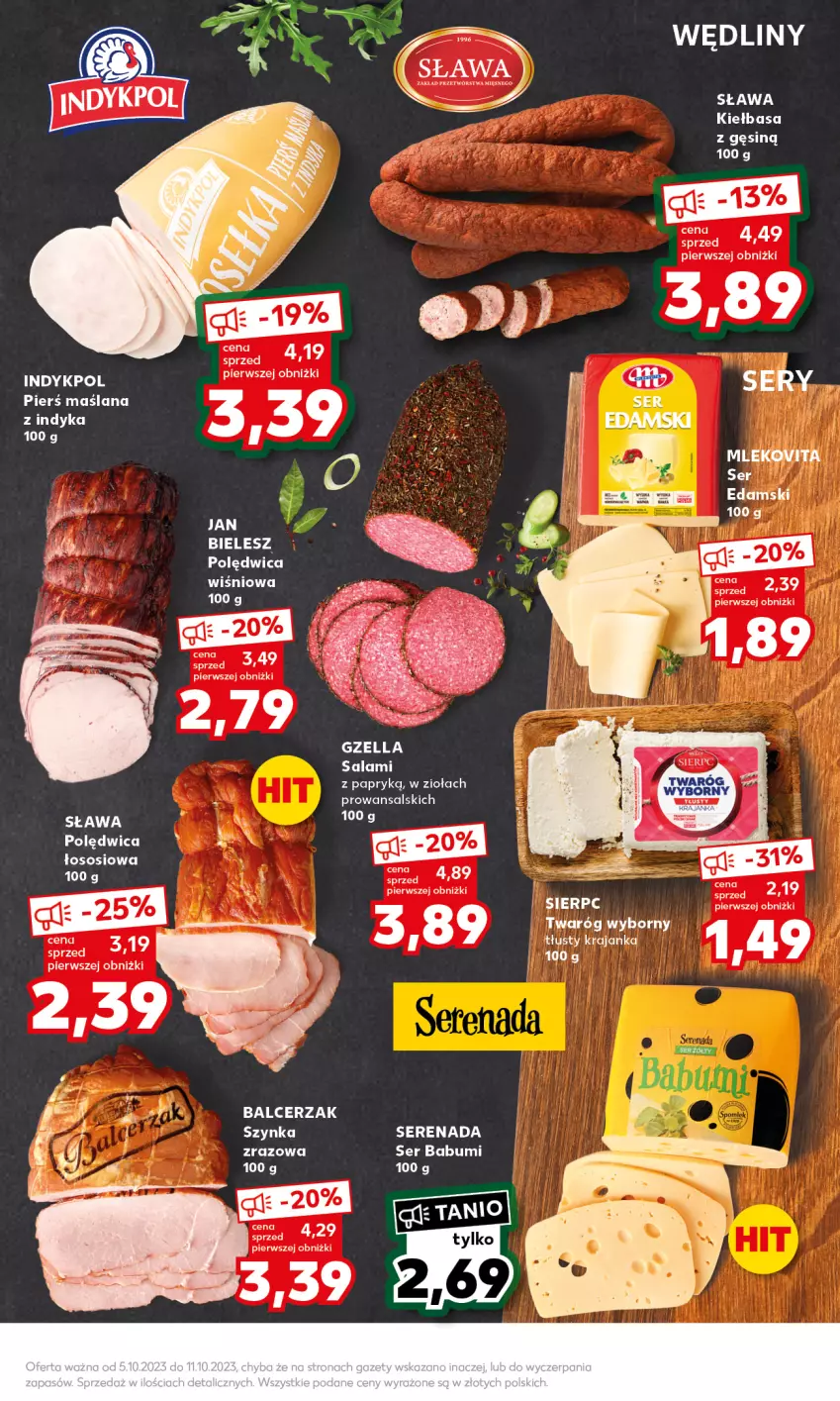 Gazetka promocyjna Kaufland - Mocny Start - ważna 09.10 do 11.10.2023 - strona 7 - produkty: Edam, Kiełbasa, Mleko, Mlekovita, Polędwica, Ser, Szynka, Twaróg