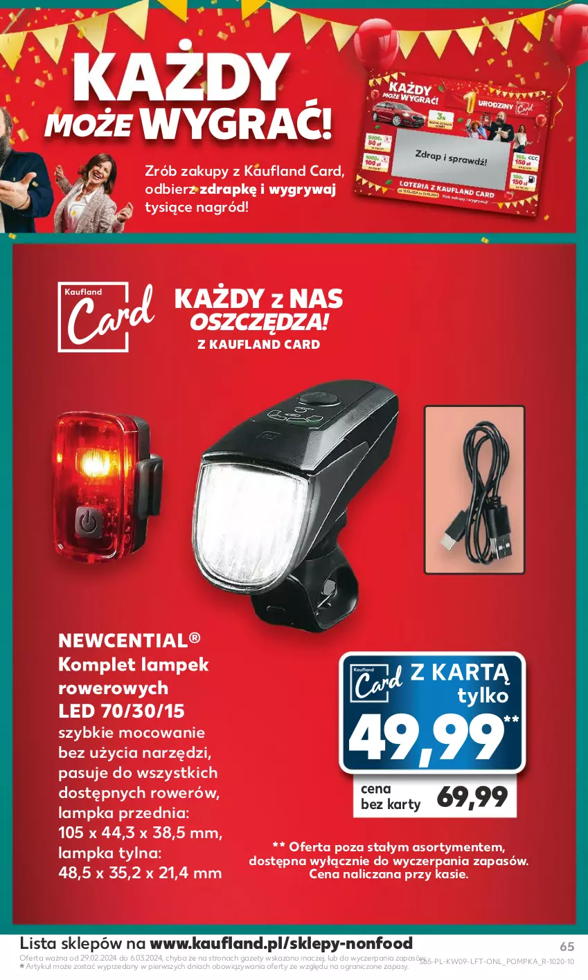 Gazetka promocyjna Kaufland - Gazetka tygodnia - ważna 29.02 do 06.03.2024 - strona 65 - produkty: Gra, Gry, Pompka, Rower