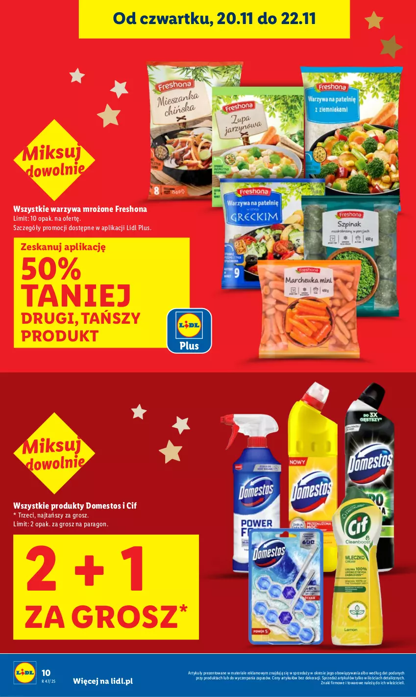 Gazetka promocyjna Lidl - GAZETKA - ważna 20.11 do 22.11.2025 - strona 10 - produkty: Cif, Domestos, Warzywa