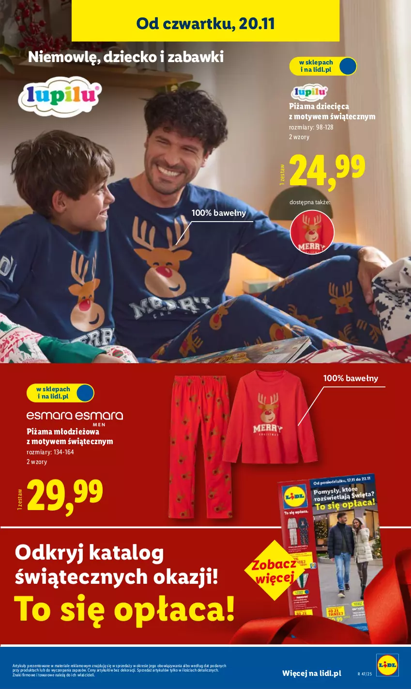 Gazetka promocyjna Lidl - GAZETKA - ważna 20.11 do 22.11.2025 - strona 17 - produkty: Dzieci, Piżama