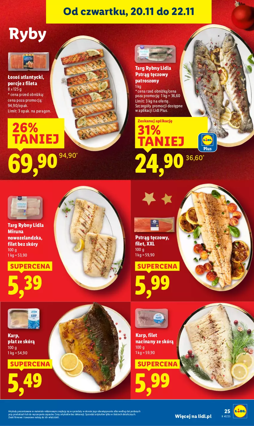 Gazetka promocyjna Lidl - GAZETKA - ważna 20.11 do 22.11.2025 - strona 27 - produkty: Karp, Miruna, Por, Pstrąg, Pstrąg tęczowy