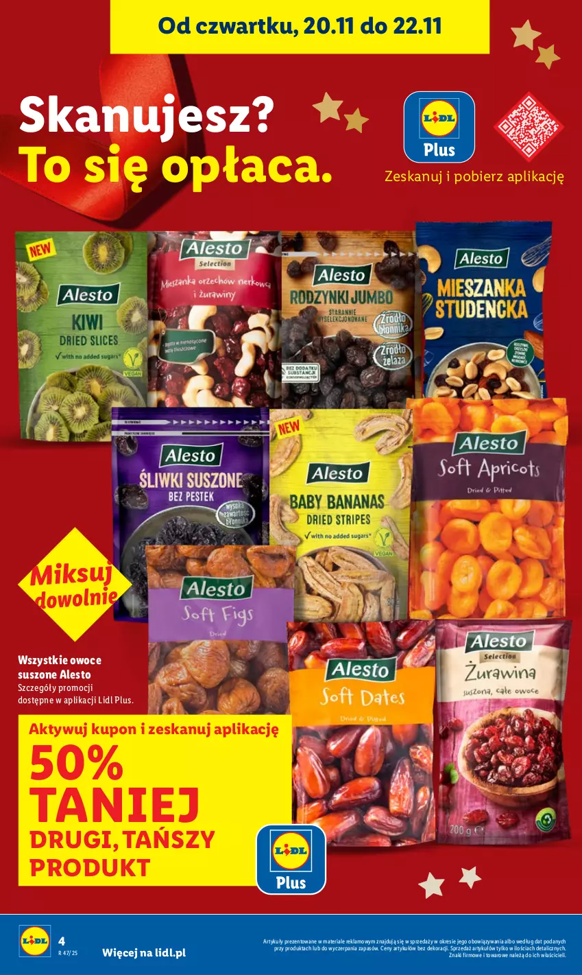 Gazetka promocyjna Lidl - GAZETKA - ważna 20.11 do 22.11.2025 - strona 4 - produkty: Owoce, Owoce suszone