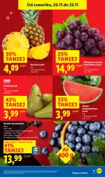 Gazetka promocyjna Lidl - GAZETKA - Gazetka - ważna od 22.11 do 22.11.2025 - strona 19 - produkty: Ananas, Gruszki, Winogrona, Arbuz, Wino