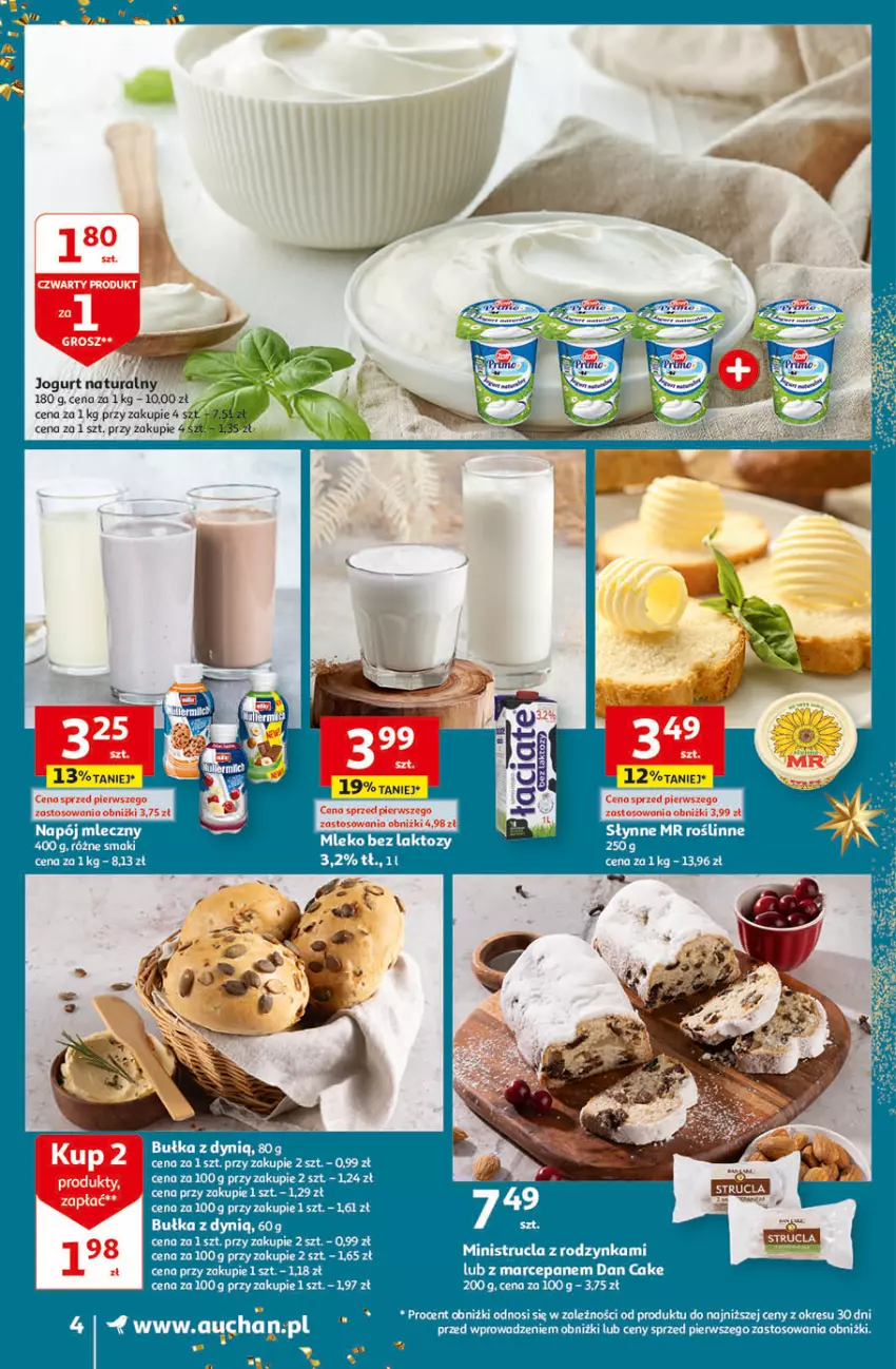 Gazetka promocyjna Auchan - Gazetka Magia Świąt Część 4 Supermarket Auchan - ważna 07.12 do 13.12.2023 - strona 4 - produkty: Jogurt, Jogurt naturalny