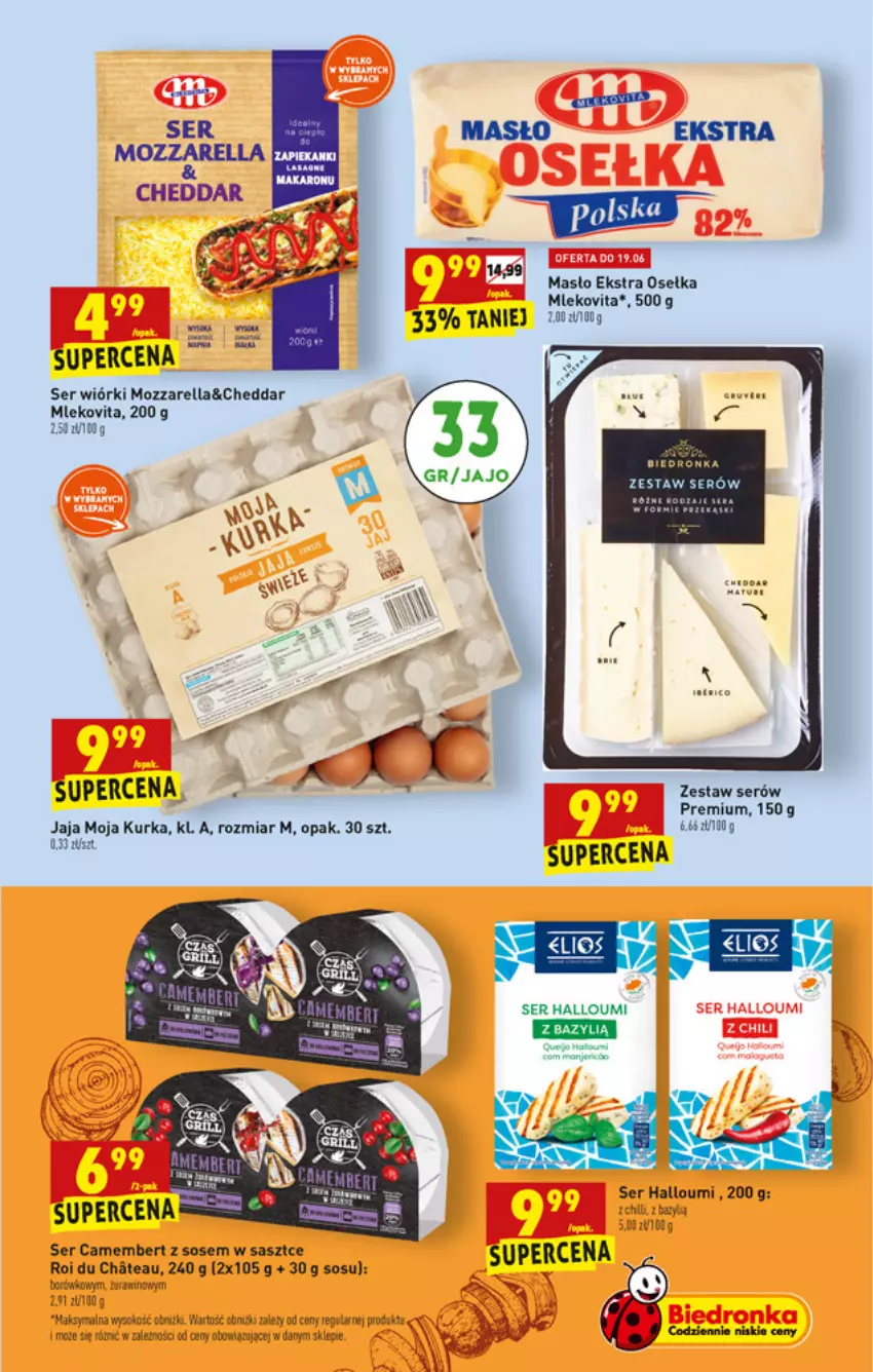 Gazetka promocyjna Biedronka - W tym tygodniu PN - ważna 17.06 do 23.06.2021 - strona 25 - produkty: Bazyl, Camembert, Cheddar, Jaja, Masło, Mleko, Mlekovita, Mozzarella, Ser, Sok, Sos, Wino