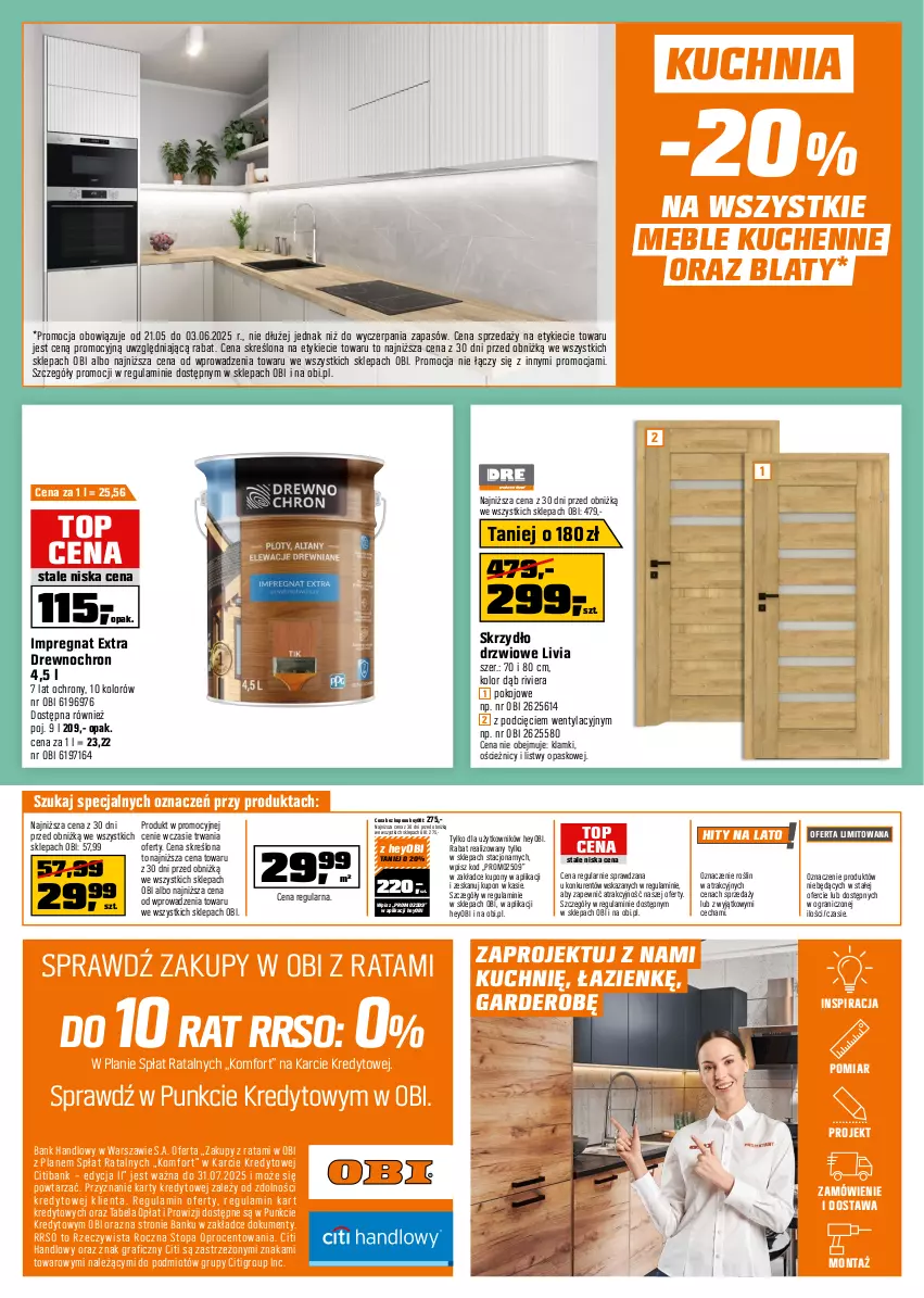 Gazetka promocyjna Obi - Gazetka OBI - ważna 21.05 do 03.06.2025 - strona 16 - produkty: Drzwi, Gra, Kuchnia, Meble, Skrzydło drzwiowe, Top