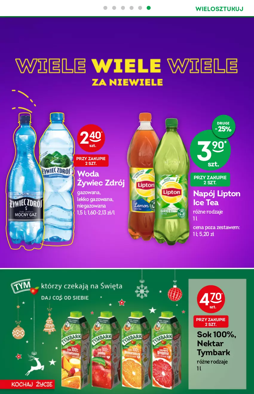 Gazetka promocyjna Żabka - ważna 22.12.2021 do 04.01.2022 - strona 11 - produkty: Ice tea, Lipton, Napój, Nektar, Sok, Tymbark, Woda