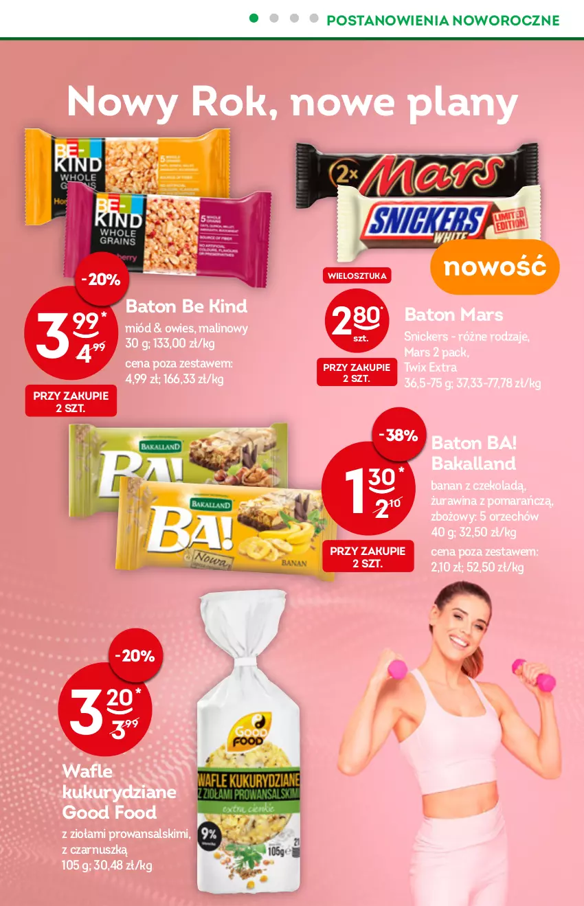 Gazetka promocyjna Żabka - ważna 22.12.2021 do 04.01.2022 - strona 24 - produkty: Ba!, Bakalland, Baton, Mars, Miód, Snickers, Twix, Wafle