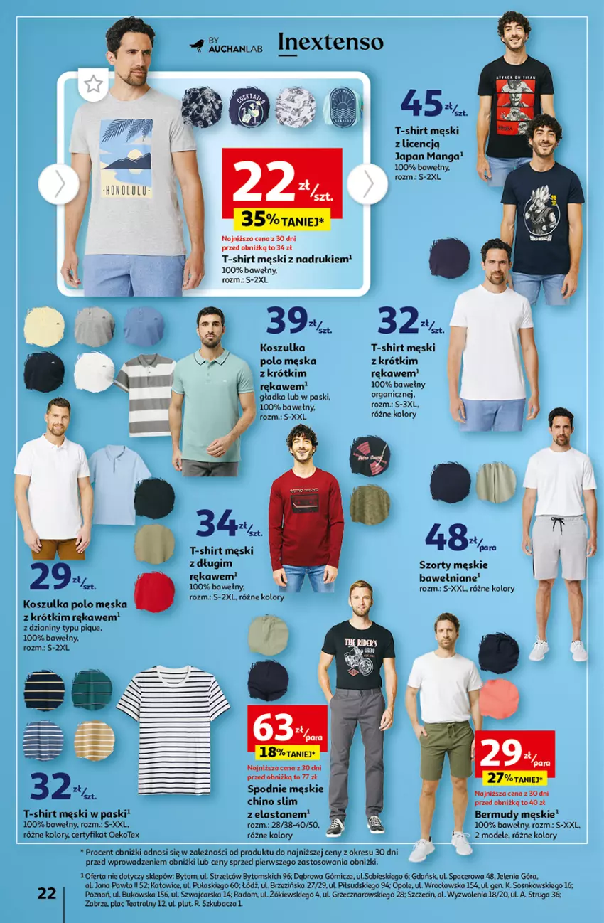 Gazetka promocyjna Auchan - Gazetka Tanie Zakupy Hipermarket Auchan - ważna 03.08 do 09.08.2023 - strona 22 - produkty: Acer, Bermudy, Cars, Kosz, Koszulka, Sos, Spodnie, Szorty, T-shirt